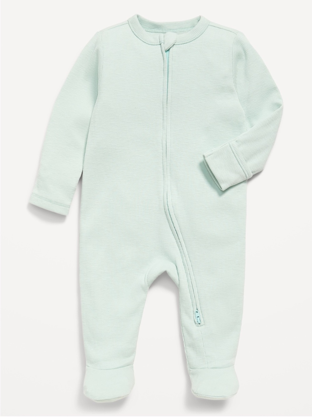Ribbed Baby Onesie in Light Mint
